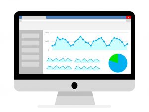 écran avec analyse courbes et datas Google Analytics