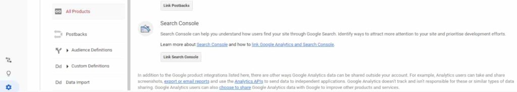 Connessione Google Search Console / Analytics