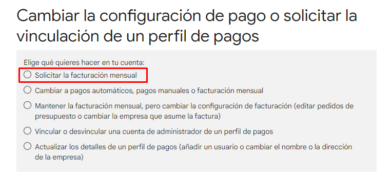 cambiar la configuracion